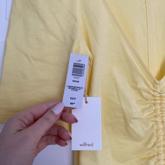 Wilfred Ruched Yellow Dress - Picture 4 of 4